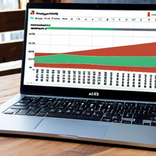 **Image Prompt:** A person using AI software on a laptop to analyze job market trends, showing charts and graphs highlighting skills gaps. The scene should convey efficiency and insight.